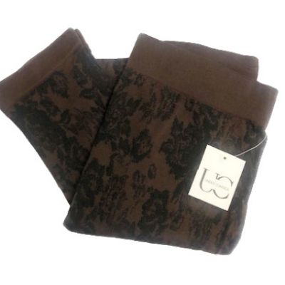 Under Control BROWN BLACK PRINT Leggings, Size Small